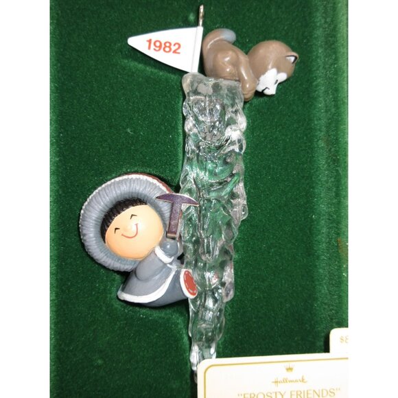 1982 Hallmark Frosty Friends Ornament #3 Husky Dog Ice Cliff Box QX452-3 - Picture 3 of 6
